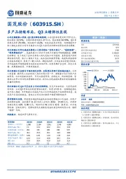 多产品持续布局，Q3业绩弹性显现