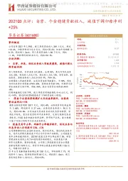 2021Q3点评:自营、个金稳健贡献收入,减值下调归母净利+25%