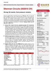 Strong 3Q results; Cost pressure remains