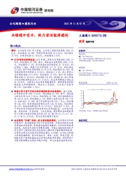 业绩稳中有升，致力清洁能源建设
