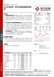 Q3长丝承压,浙石化贡献高额投资收益