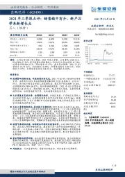 2021年三季报点评：销售稳中有升，新产品带来新增长点