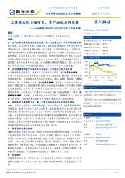 2021年三季报点评：三季度业绩大幅增长，多产品线协同发展