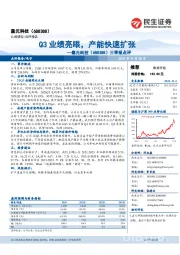 三季报点评：Q3业绩亮眼，产能快速扩张