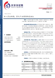 收入符合预期，拳头产品保持领先地位