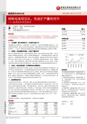 通威股份深度报告：硅料电池双巨头，先发扩产量利齐升