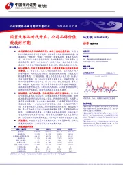 国货大单品时代开启，公司品牌价值绽放终可期