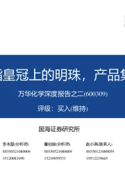 万华化学深度报告之二:ADI:聚氨酯皇冠上的明珠,产品集群雏形已现