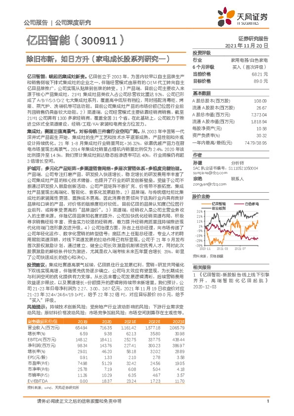 除旧布新，如日方升（家电成长股系列研究一）