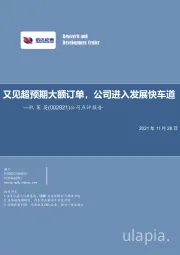 公司点评报告：又见超预期大额订单，公司进入发展快车道