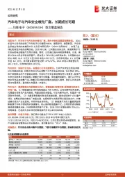 首次覆盖报告：汽车电子与汽车安全领先厂商，长期成长可期