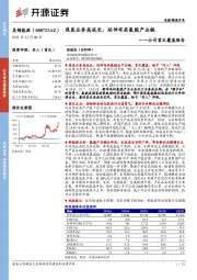 公司首次覆盖报告：焦炭业务高成长，延伸布局氢能产业链