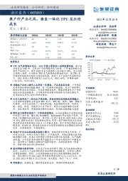 乘户外产业之风,垂直一体化TPU龙头迎成长