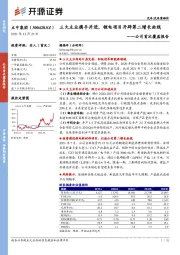 公司首次覆盖报告：三大主业携手并进，锂电项目开辟第二增长曲线