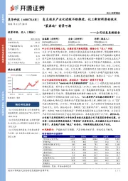 公司信息更新报告：自主技术产业化进程不断推进，化工新材料原创技术“策源地”前景可期