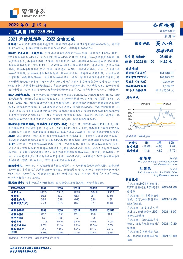 2021业绩超预期，2022全面突破