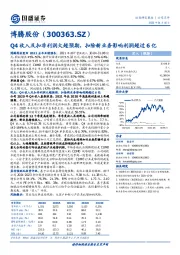 Q4收入及扣非利润大超预期，扣除新业务影响利润超过6亿