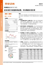 成本涨价与减值影响业绩,中长期成长性无忧