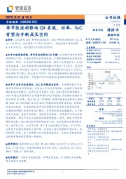 季节性波动影响Q4表现，功率、SoC有望打开新成长空间