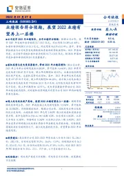 业绩预告符合预期,展望2022业绩有望再上一层楼