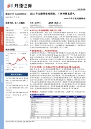 公司信息更新报告:2021年业绩预告超预期,下游持续高景气