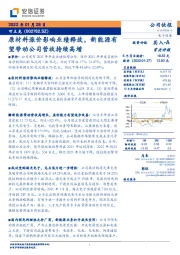 原材料涨价影响业绩释放，新能源有望带动公司营收持续高增