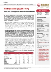 We expect synergy from the Ausnutria takeover