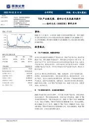 事件点评：TDI产业链完整，看好公司未来盈利提升