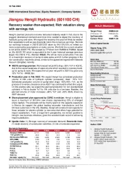 Recovery weaker-than-expected; Rich valuation along with earnings risk