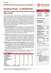 Higher-than-expected anti-dumping duties but overhang largely removed