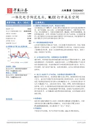 一体化电子陶瓷龙头，MLCC打开成长空间