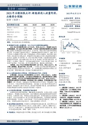 2021年业绩快报点评：新能源进入放量阶段，业绩符合预期