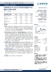 业绩快报点评：2022年并网逆变器量利双升，储能业务增长亮眼