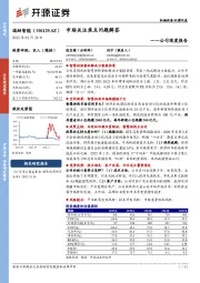 公司深度报告：市场关注焦点问题解答