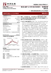 公司点评报告:参股ABY公司布局非洲锂矿,保障锂资源供应