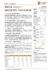 高端铜合金国产领军者，汽车新四化带来需求放量