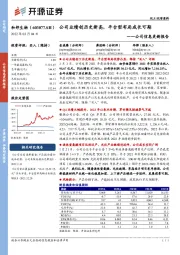 公司信息更新报告:公司业绩创历史新高,平台型布局成长可期