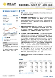 储能进展顺利，同步加码SIP，公司成长加速