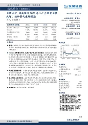 业绩点评:通威股份2022年1~2月经营业绩大增,硅料景气度超预期