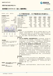 21年顺利收官，22年徽酒龙头加速向上