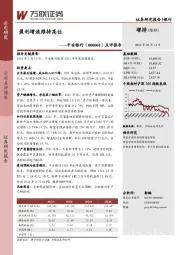 点评报告:盈利增速维持高位