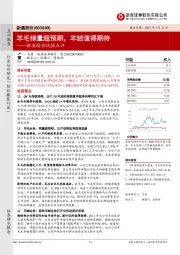 新澳股份快报点评：羊毛销量超预期，羊绒值得期待