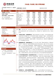 泸州老窖:符合预期,看好公司弹性和稳定