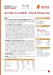 Wi-Fi MCU龙头业绩高增，布局扩展Wireless SoC