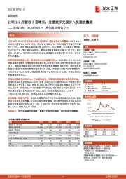 系列跟踪报告之三：公司1-2月营收3倍增长，业绩逐步兑现步入快速放量期