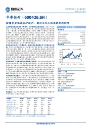 持续夯实低成本护城河，煤化工龙头加速新材料转型