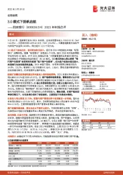 2021年年报点评：3.0模式下扬帆启航