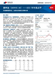 2021年年报点评：利润端短期承压，加速电动智能化战略布局