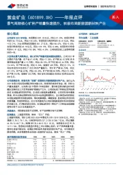 年报点评:景气周期核心矿种产销量快速提升,积极布局新能源新材料产业