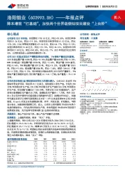 年报点评：降本增效“打基础”，加快两个世界级铜钴项目建设“上台阶”